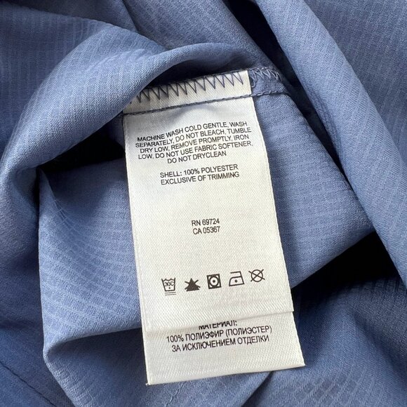 Columbia Omni Shade Sun Protection Blue Button Down Shirt - Picture 5 of 5